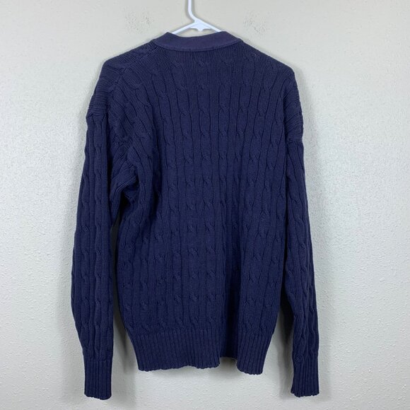 Vintage 80’s Men’s Abercrombie & Fitch Cableknit Button Down Cardigan Size XL - Picture 5 of 5